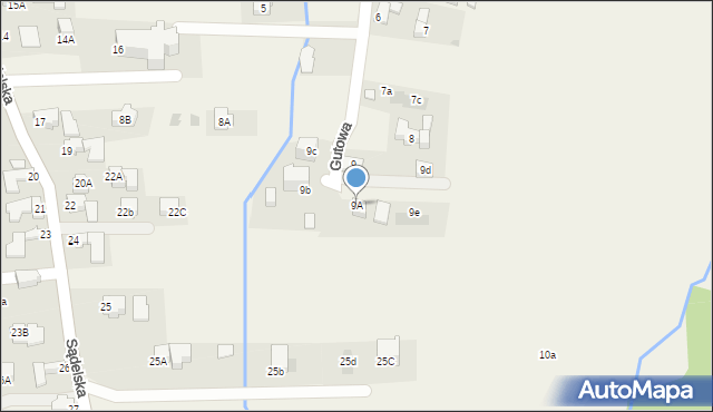 Murzasichle, Gutowa, 9A, mapa Murzasichle