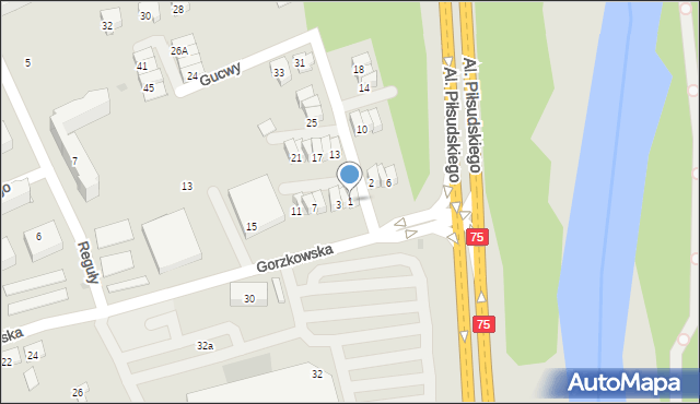 Nowy Sącz, Gucwy Konstantego Klemensa, 1, mapa Nowego Sącza