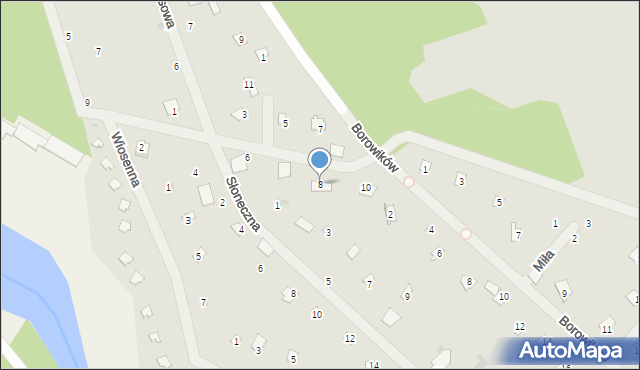 Osieck, Guliwera, 8, mapa Osieck