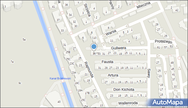 Warszawa, Guliwera, 35, mapa Warszawy