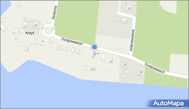 Wdzydze, Gulgowskich Teodory i Izydora, 10, mapa Wdzydze