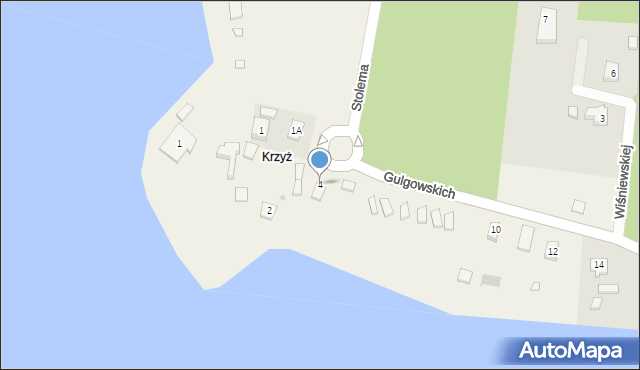 Wdzydze, Gulgowskich Teodory i Izydora, 4, mapa Wdzydze