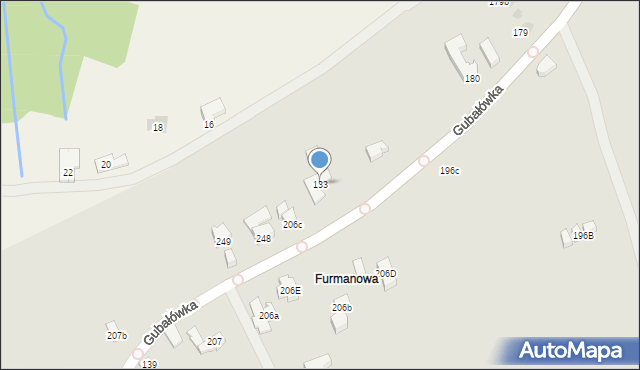 Zakopane, Gubałówka, 133, mapa Zakopanego
