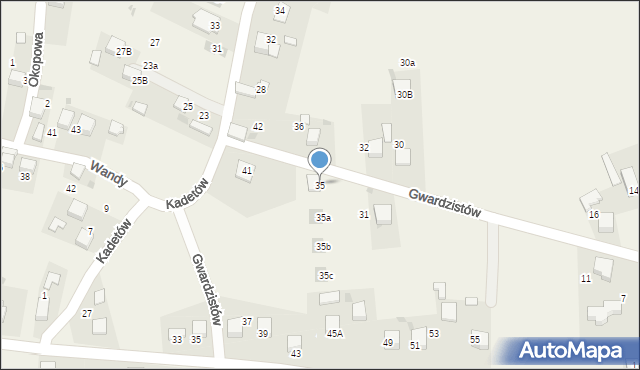 Balin, Gwardzistów, 35, mapa Balin