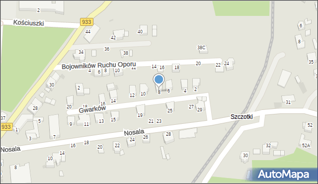 Brzeszcze, Gwarków, 8, mapa Brzeszcze