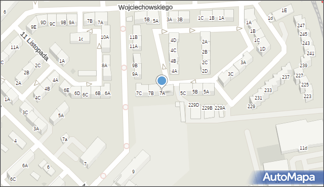 Bytom, Gwarków Tarnogórskich, 7A, mapa Bytomia