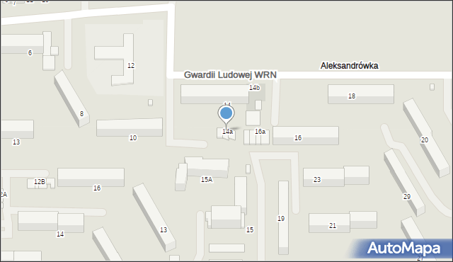 Ciechanów, Gwardii Ludowej WRN, 14a, mapa Ciechanów