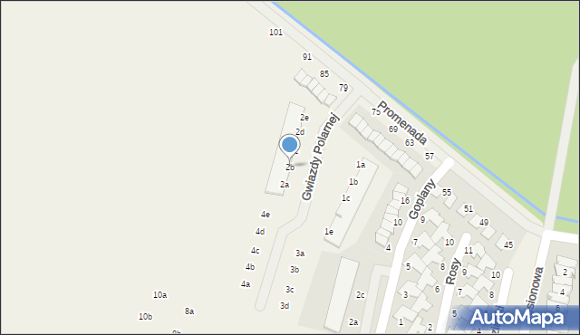 Dopiewiec, Gwiazdy Polarnej, 2b, mapa Dopiewiec