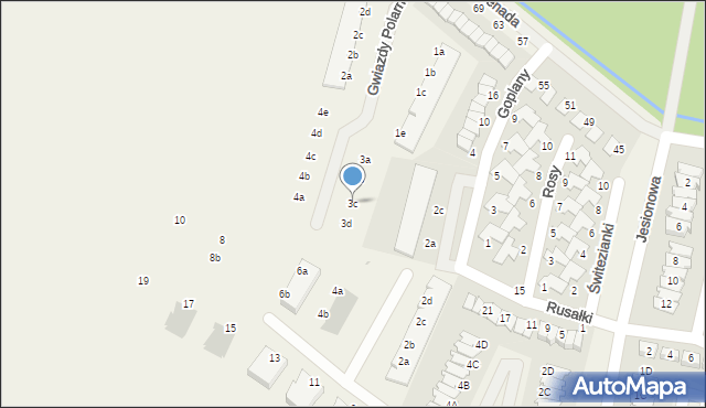 Dopiewiec, Gwiazdy Polarnej, 3c, mapa Dopiewiec