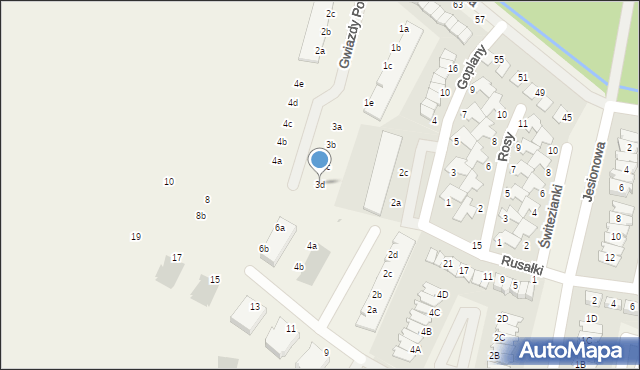 Dopiewiec, Gwiazdy Polarnej, 3d, mapa Dopiewiec