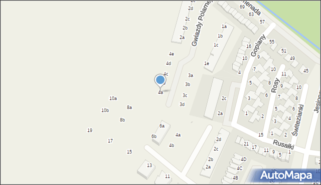 Dopiewiec, Gwiazdy Polarnej, 4a, mapa Dopiewiec