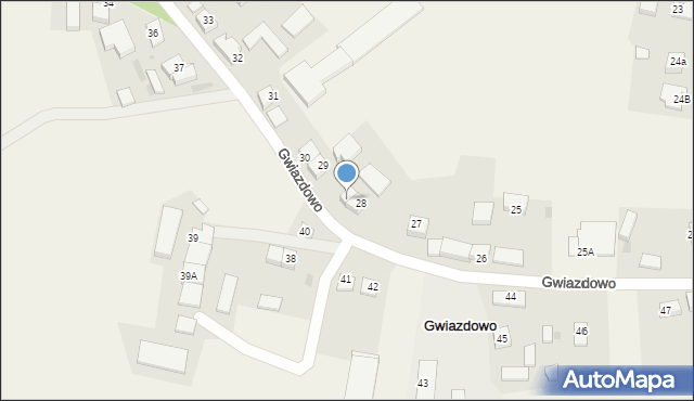 Gwiazdowo, Gwiazdowo, 28a, mapa Gwiazdowo