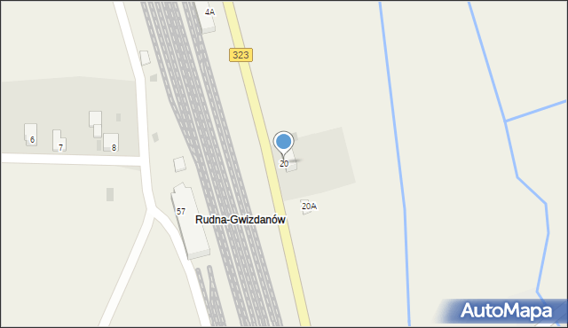 Gwizdanów, Gwizdanów, 20, mapa Gwizdanów