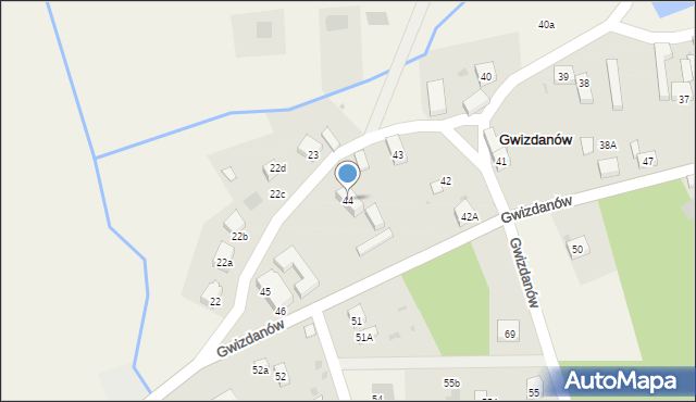 Gwizdanów, Gwizdanów, 44, mapa Gwizdanów