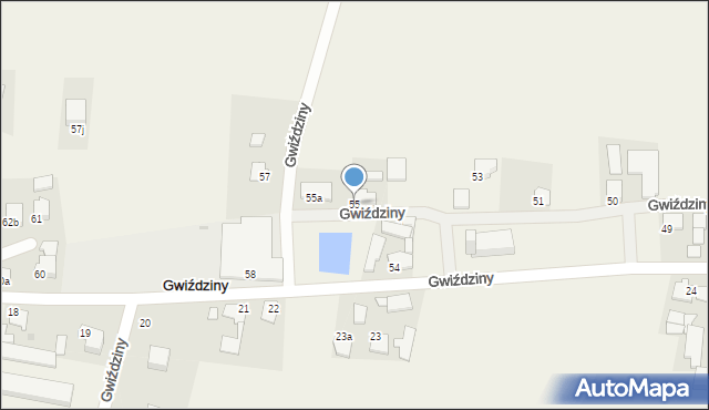 Gwiździny, Gwiździny, 55, mapa Gwiździny