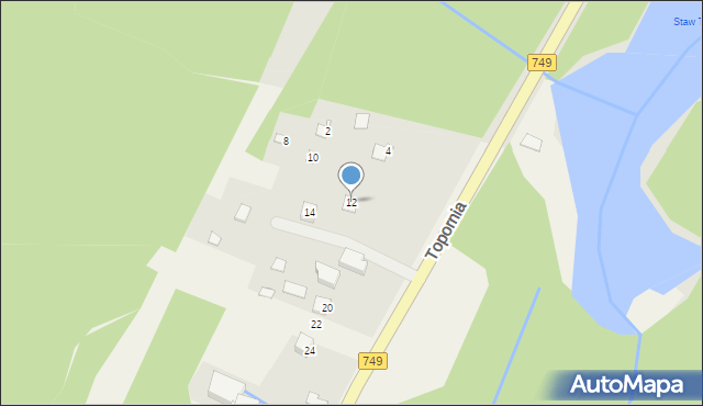 Janów, Gwarek, 12, mapa Janów