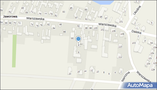 Jaworowa, Gwiaździsta, 4, mapa Jaworowa