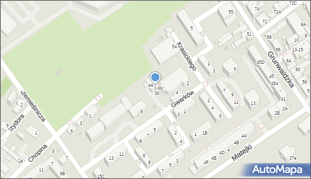 Jaworzno, Gwarków, 4B, mapa Jaworzno