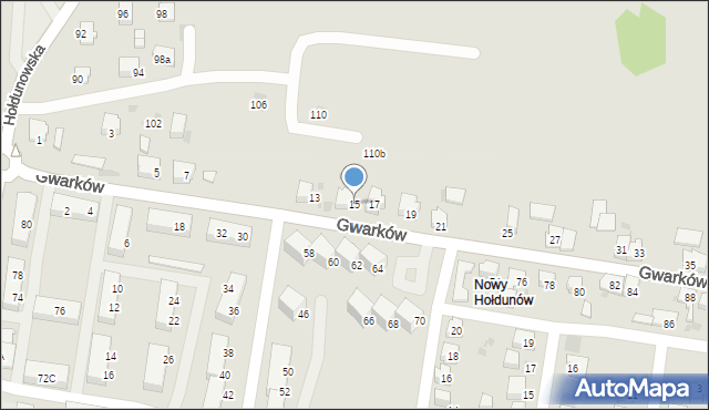 Lędziny, Gwarków, 15, mapa Lędziny