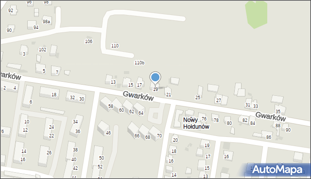 Lędziny, Gwarków, 19, mapa Lędziny