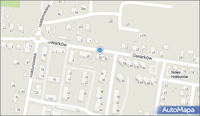 Lędziny, Gwarków, 32, mapa Lędziny