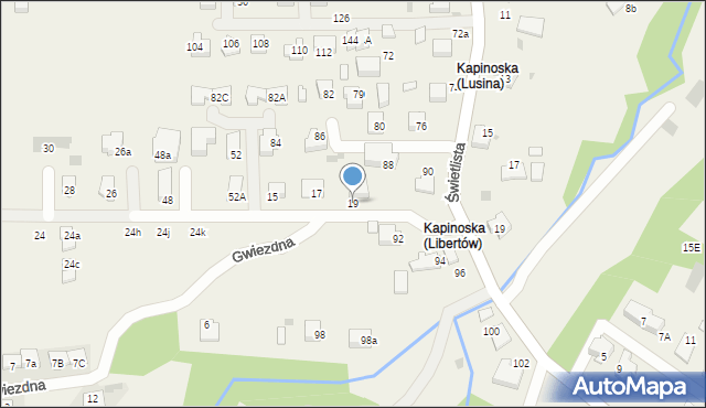 Libertów, Gwiezdna, 19, mapa Libertów