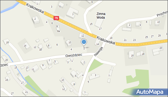 Nawojowa Góra, Gwoździec, 2, mapa Nawojowa Góra