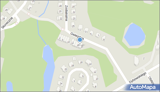 Olsztyn, Gwiezdna, 18, mapa Olsztyna