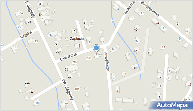 Opole, Gwiezdna, 4, mapa Opola