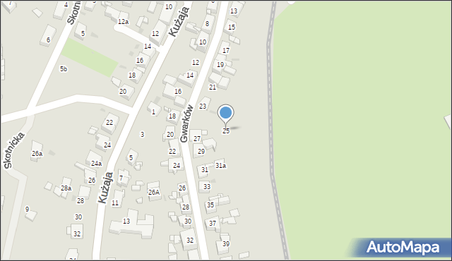 Radzionków, Gwarków, 25, mapa Radzionków