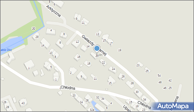 Szczecin, Gwiazdy Polarnej, 20, mapa Szczecina