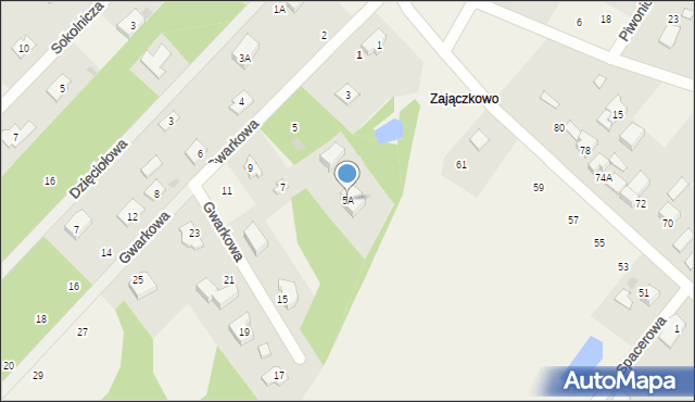 Szczęsne, Gwarkowa, 5A, mapa Szczęsne