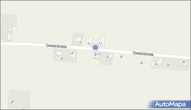 Walendów, Gwiaździsta, 22, mapa Walendów