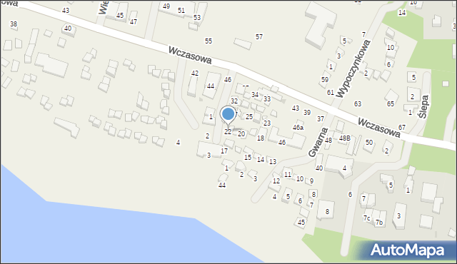 Wieleń, Gwarna, 22, mapa Wieleń