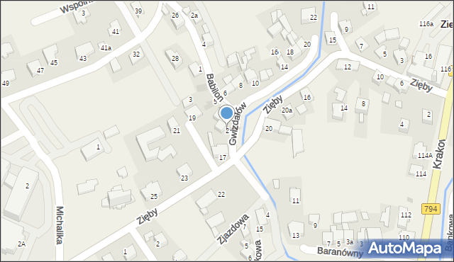 Zielonki, Gwizdałów Józefa i Agaty, 2, mapa Zielonki