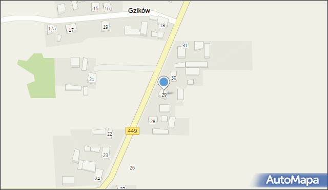 Gzików, Gzików, 29, mapa Gzików