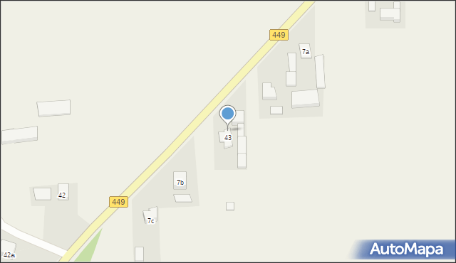 Gzików, Gzików, 43a, mapa Gzików