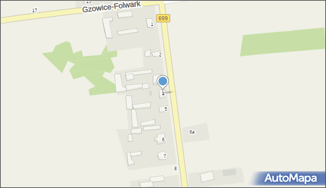 Gzowice, Gzowice, 4, mapa Gzowice