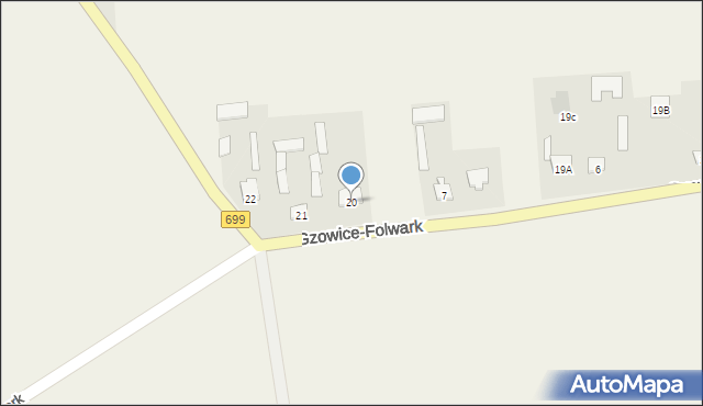 Gzowice-Folwark, Gzowice-Folwark, 20, mapa Gzowice-Folwark