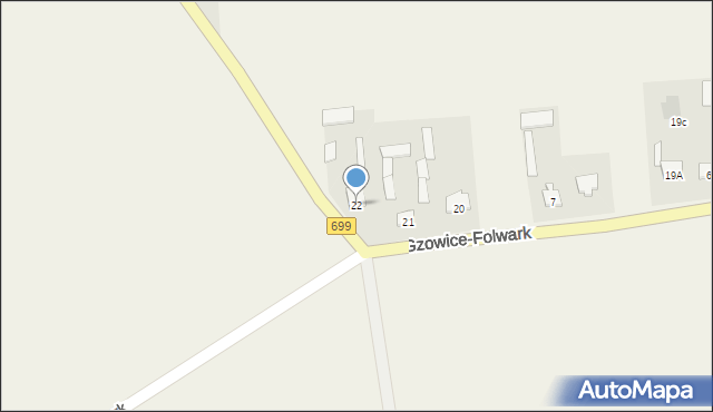 Gzowice-Folwark, Gzowice-Folwark, 22, mapa Gzowice-Folwark