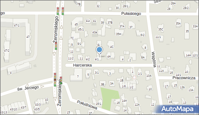 Białystok, Harcerska, 4E, mapa Białegostoku