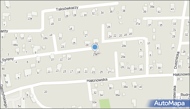 Bielsko-Biała, Hałcnowska, 23a, mapa Bielsko-Białej