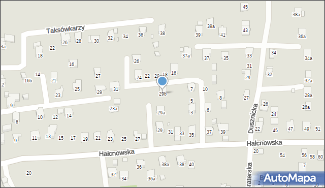 Bielsko-Biała, Hałcnowska, 29b, mapa Bielsko-Białej