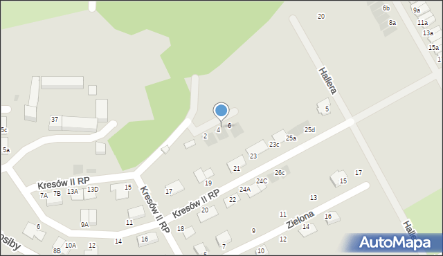 Bolesławiec, Hallera Józefa, gen., 4a, mapa Bolesławca