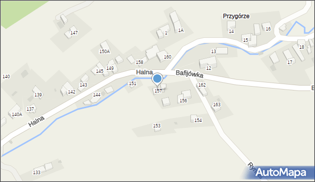 Brzegi, Halna, 157, mapa Brzegi