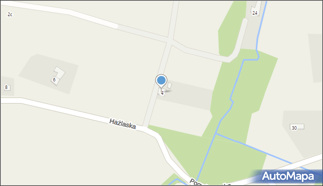 Brzezówka, Hażlaska, 4, mapa Brzezówka