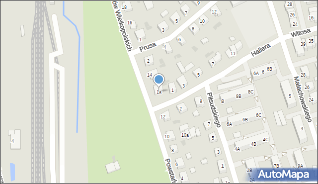 Chodzież, Hallera Józefa, gen., 1a, mapa Chodzież