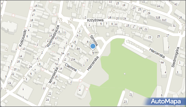 Czarnków, Harcerska, 5, mapa Czarnków