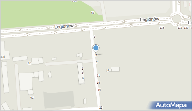 Częstochowa, Hallera Józefa, gen., 5, mapa Częstochowy