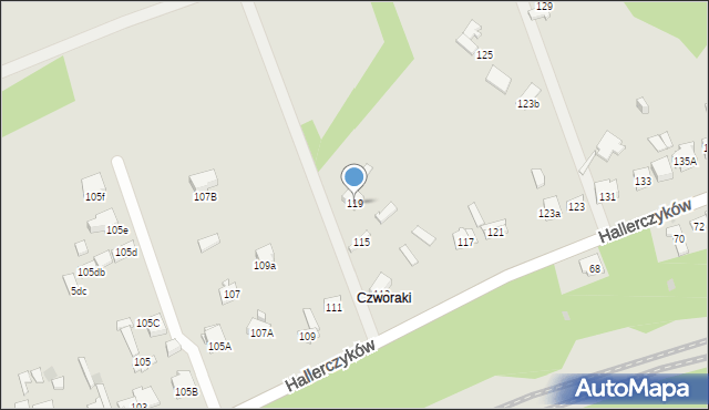 Dąbrowa Górnicza, Hallerczyków, 119, mapa Dąbrowa Górnicza